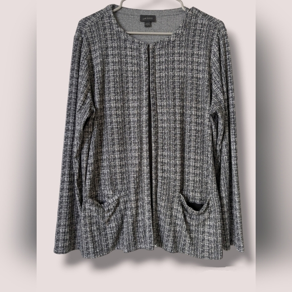J. Jill Wearever Collection Open Front Longline Knit Cardigan Workwear Office - Picture 1 of 11